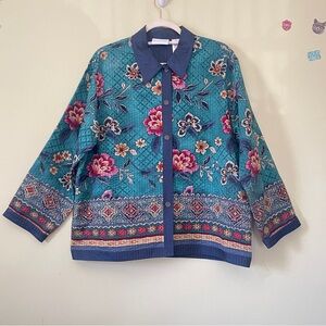 Alfred Dunner Quilted Floral Jacket